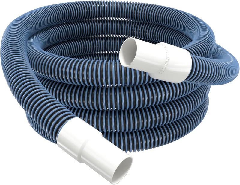GUEQUITLEX Pool Vacuum Hose With Swivel Cuff 1-1/2" Diameter 18FT Flexible Heavy Duty Pool Vacuum Cleaning Hose Perfect for Above&In Ground Swimming Pool - Image 1